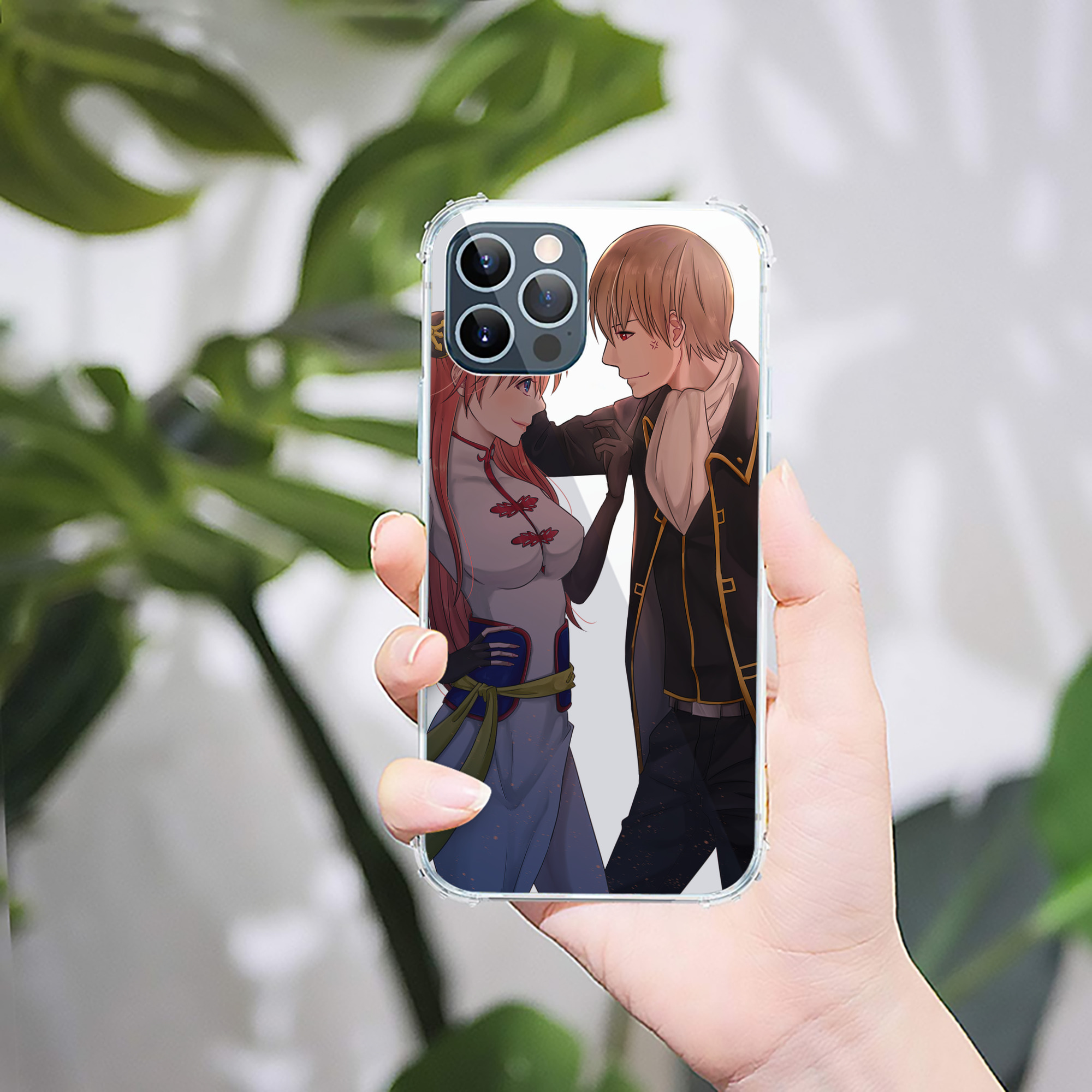 （画像用） ぎんたま 坂田銀時（さかたぎんとき） 神楽 志村新八（しむら しんぱち） GINTAMA Sakata Gintoki Kagura Shimura Shinpachi 【iPhone 12シリーズ対応】透明スマホケース（クリアソフトケース）